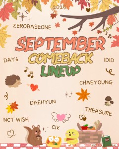 	‧₊˚★SEPTEMBER COMEBACK LINEUP★˚‧₊