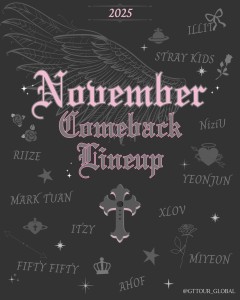 ·:*¨༺ ♱ NOVEMBER COMEBACK LINEUP ♱ ༻¨*:·